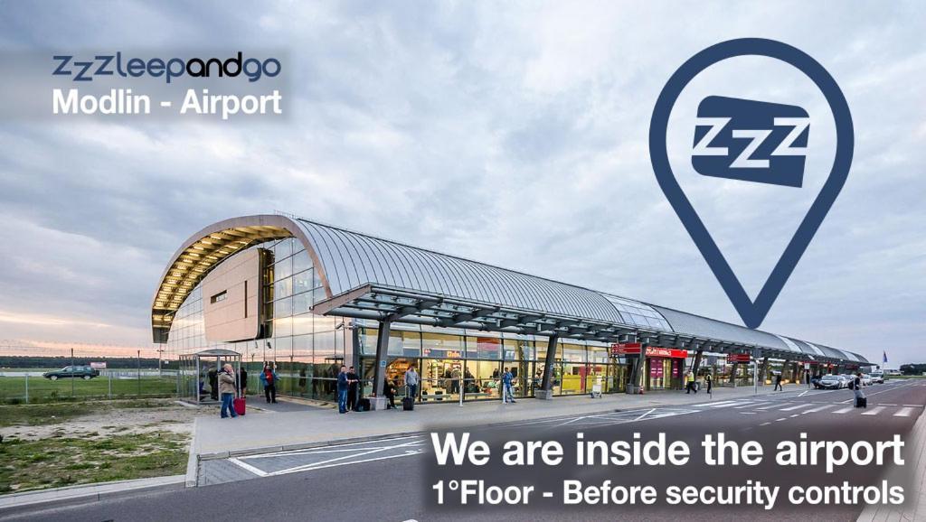 Resting Pods - Zzzleepandgo Modlin Airport Wmi 호텔 Nowy Dwór Mazowiecki 외부 사진